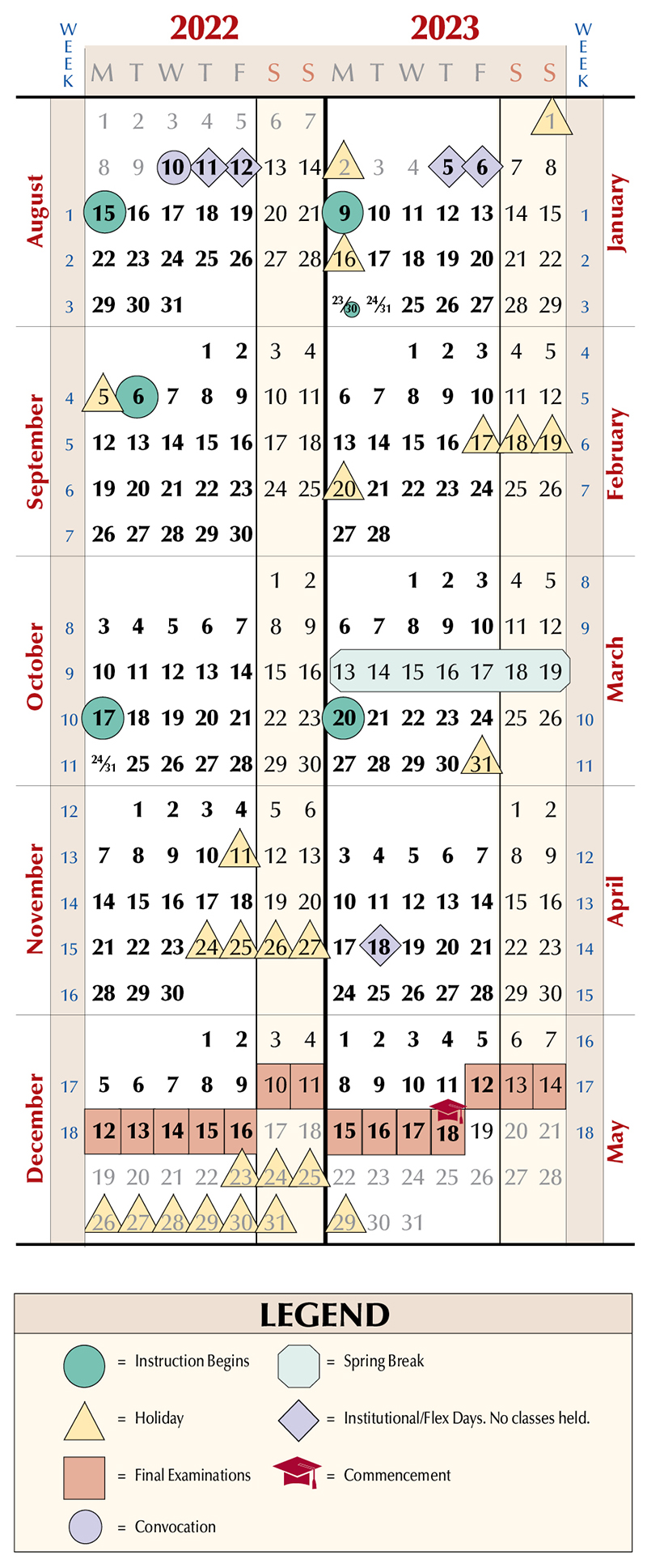 Apu Calendar Spring 2023 | 2023 Calendar