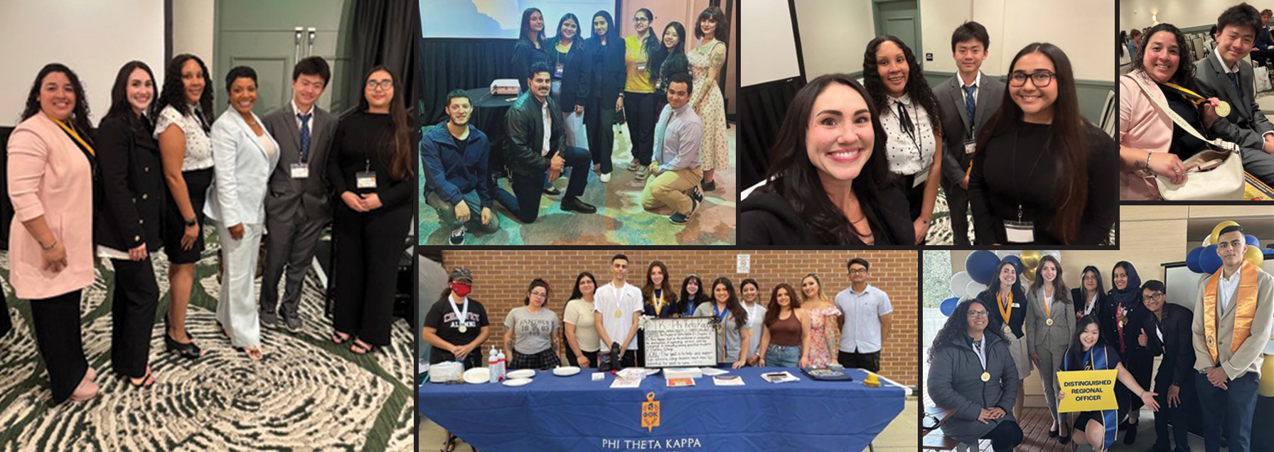 photos of students and faculty at different events