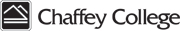 Chaffey Logo and Type, Greyscale, logo at left