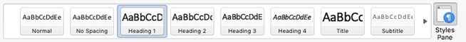 Microsoft Word headings