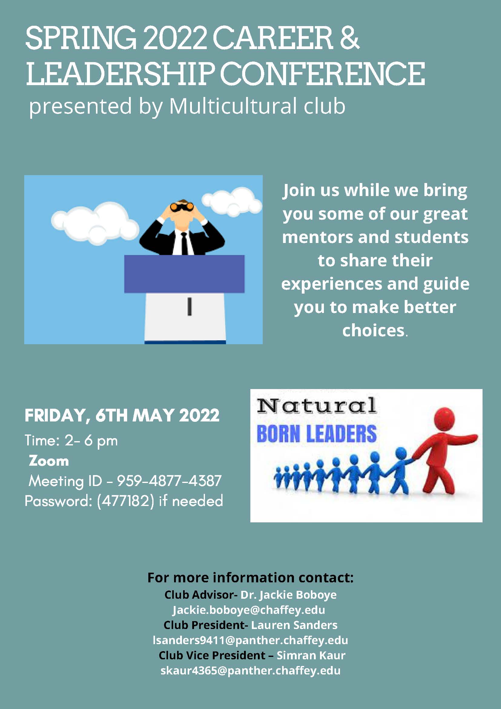 Multicultural Club Conference Flyer