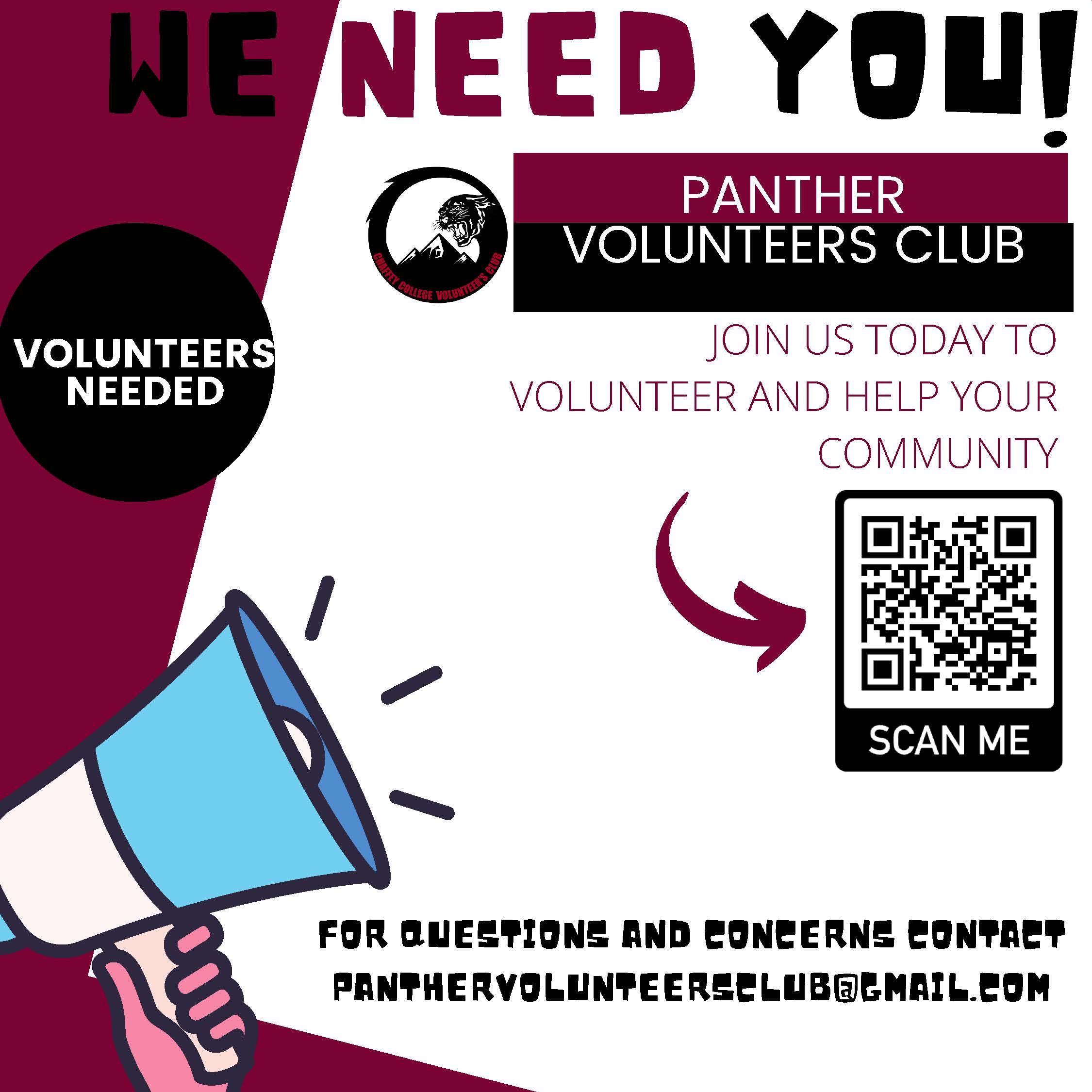 Panther Volunteers Club Flyer