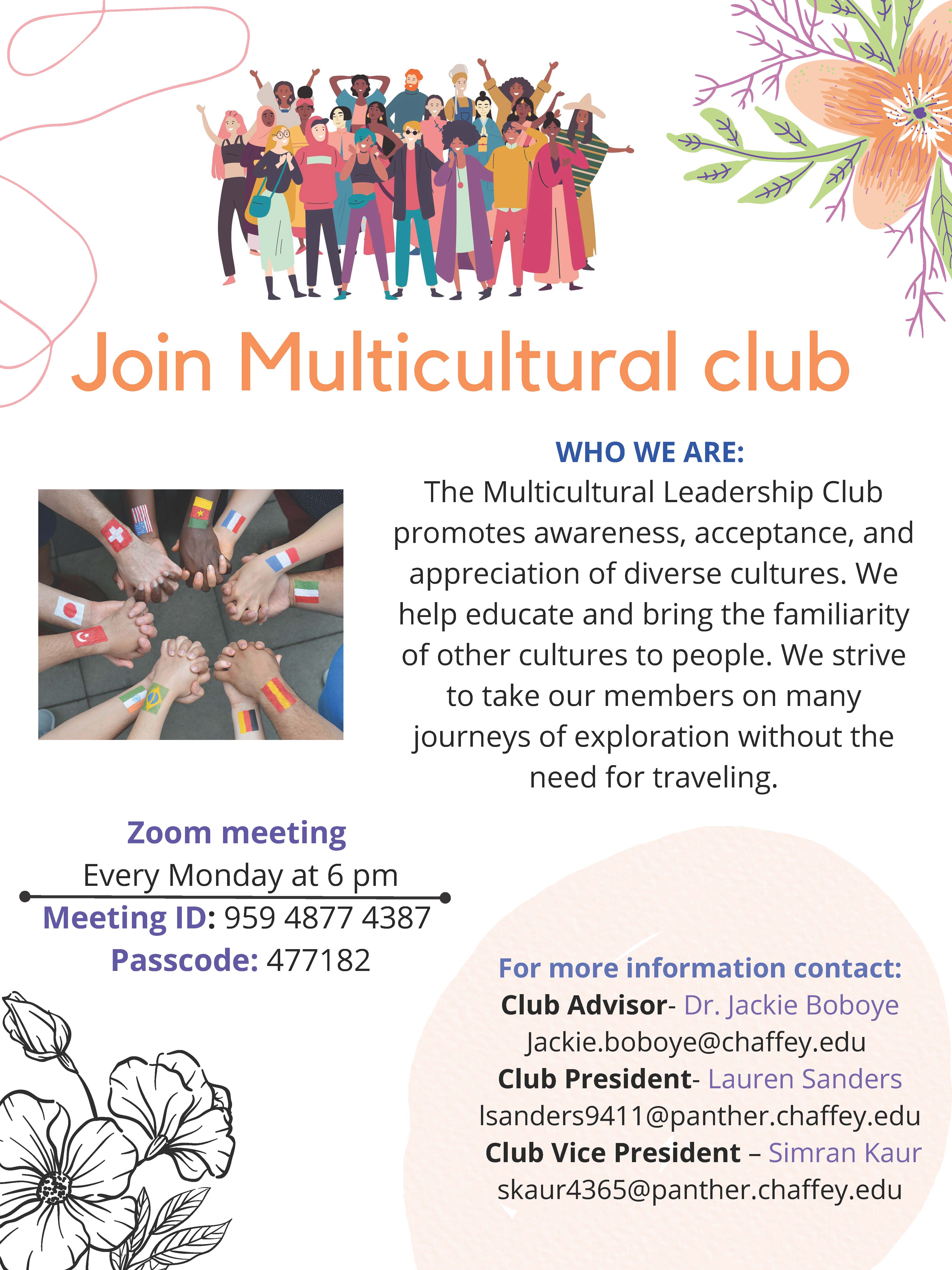Multicultural Club Flyer