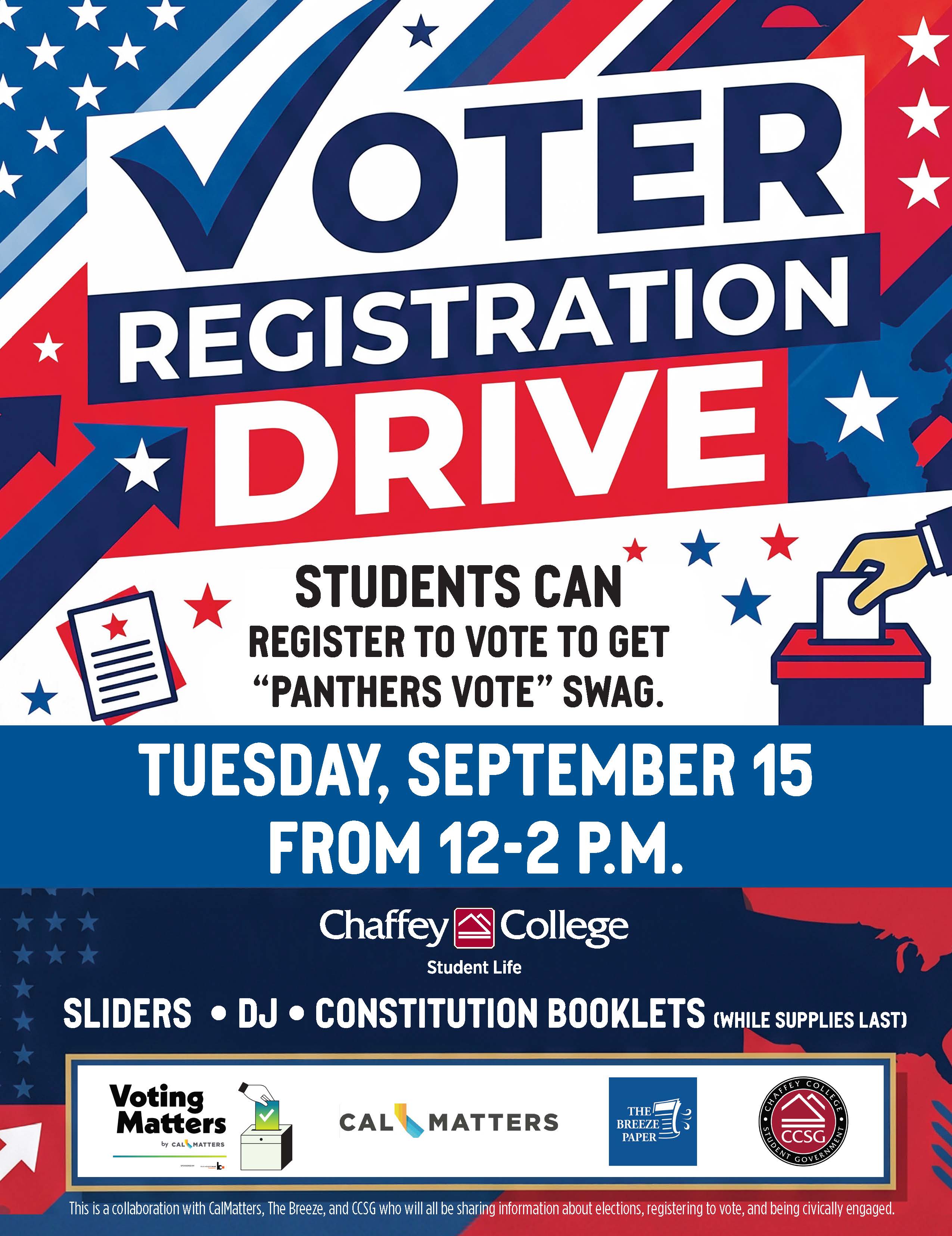 Voter Registration flyer