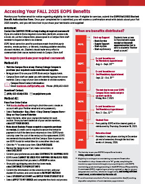 Flyer of Accessing Your Fall and summer 2024 Benefits (pdf)