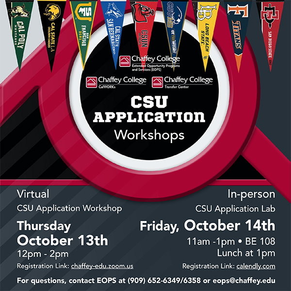 CSU application workshop ad