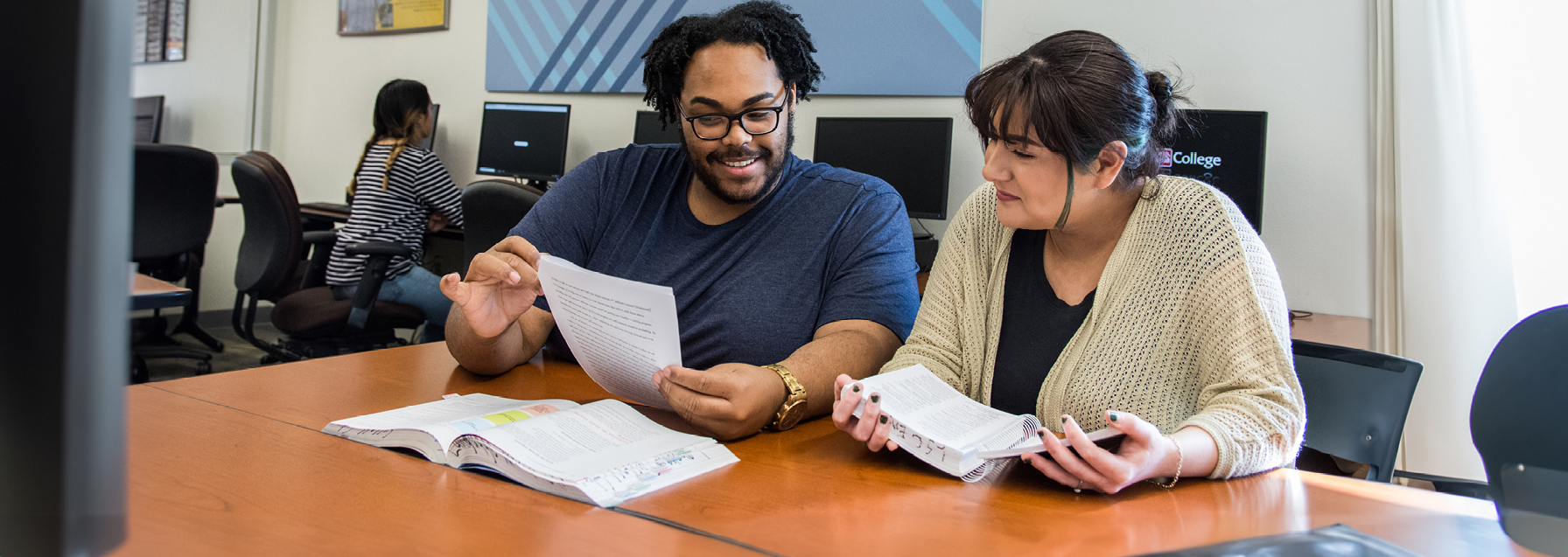 students in success center