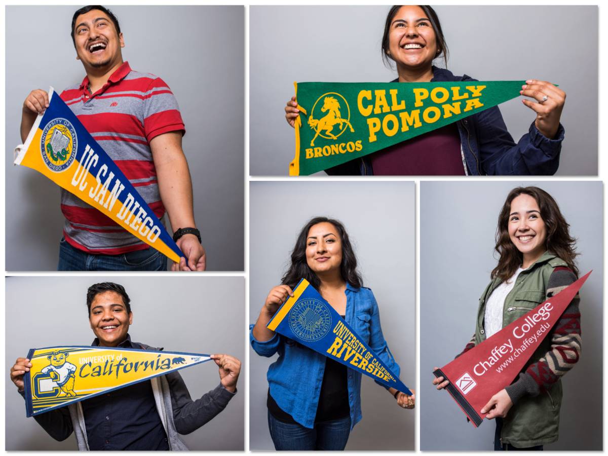 students with pennant images